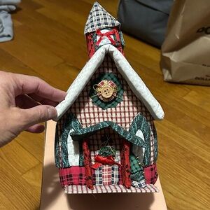 Christmas Traditions Plaid Holiday Fabric House Decoration